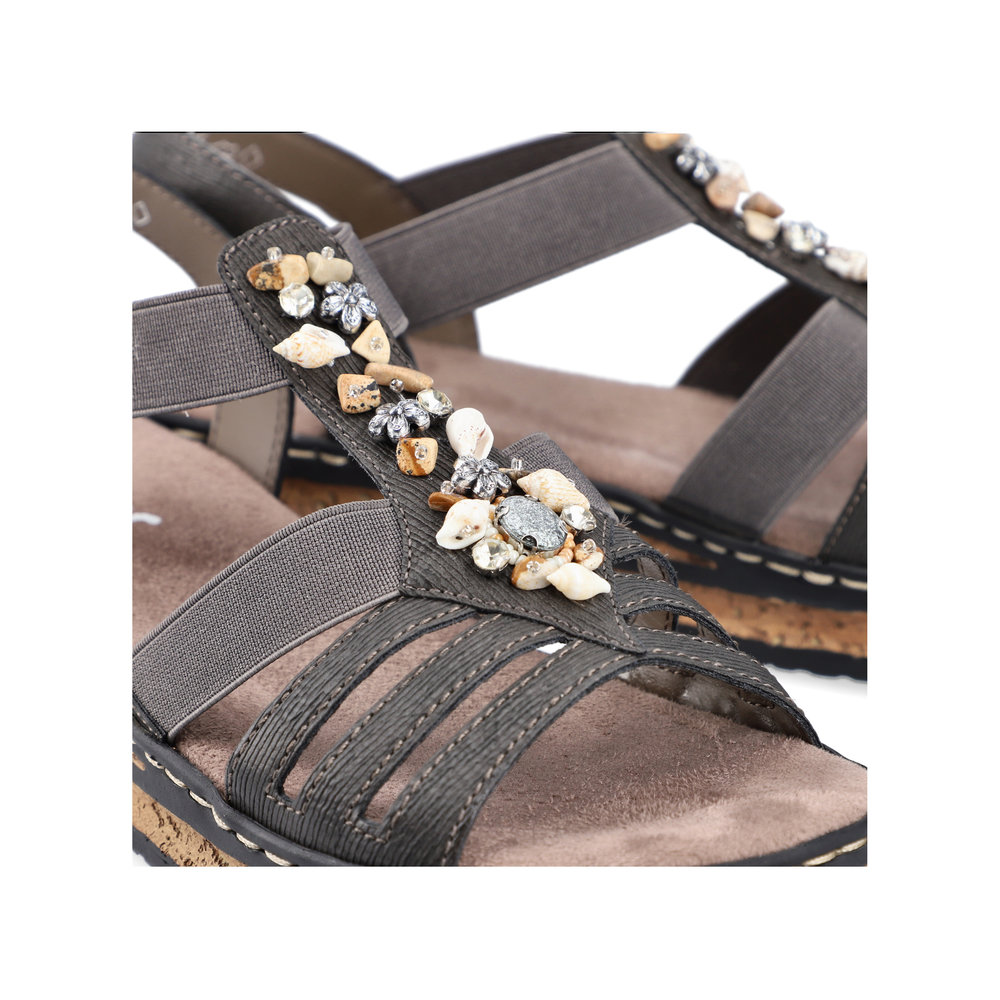 detail Dámské sandály Rieker 62949-45 šedá