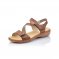 detail Dámské kožené sandály Rieker 659C7-24 hnědá