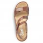 náhled Dámské kožené sandály Rieker 659C7-24 hnědá
