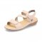 detail Dámské kožené sandály Rieker 659C7-60 béžová