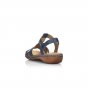 náhled Dámské kožené sandály Rieker 65919-12 modrá