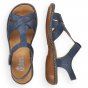 náhled Dámské kožené sandály Rieker 65919-12 modrá