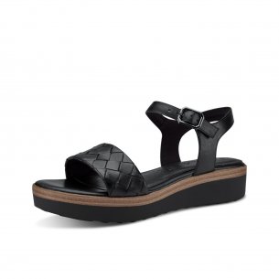 Dámské kožené sandály Tamaris 28216-20 001 černá