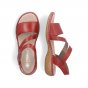 náhled Dámské kožené sandály Rieker 65964-35 červená