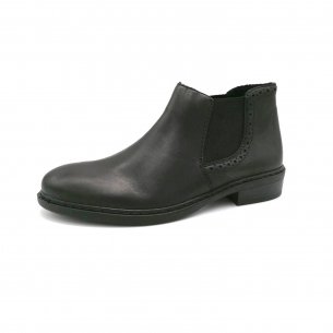 Dámská kožená kotníková obuv Rieker 77584-02 černá