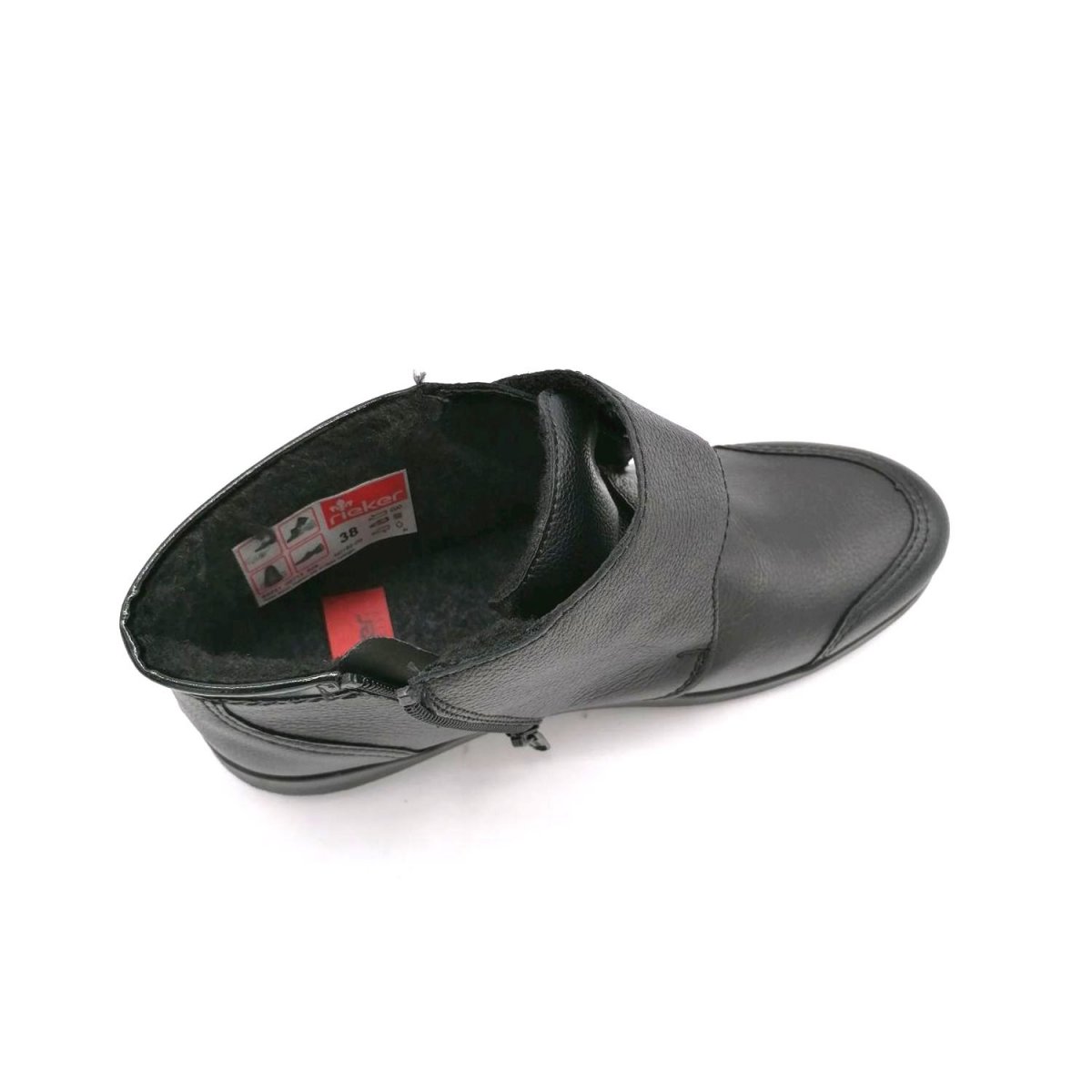 detail Dámská kotníková obuv Rieker N0182-00 černá