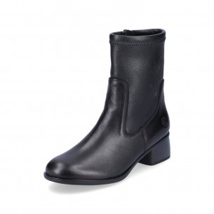 Dámská kožená kotníková obuv Remonte R8873-01 černá