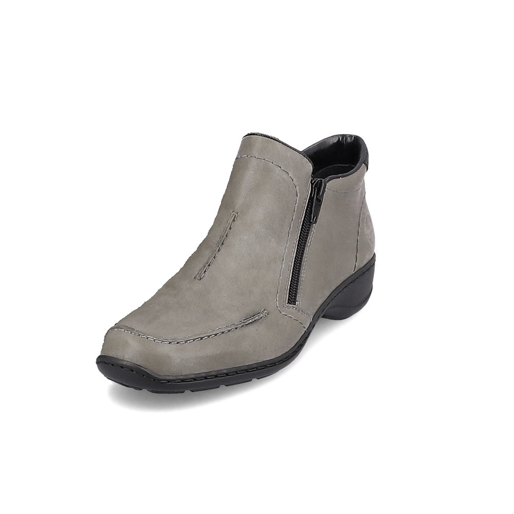 detail Dámská kožená kotníková obuv Rieker 58386-42 šedá