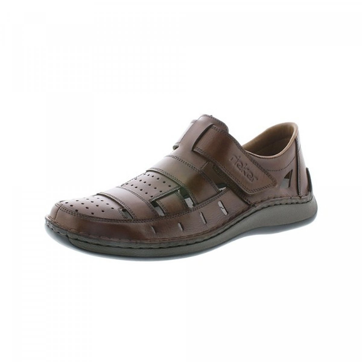 detail Pánské kožené sandály Rieker 05268-25 hnědá