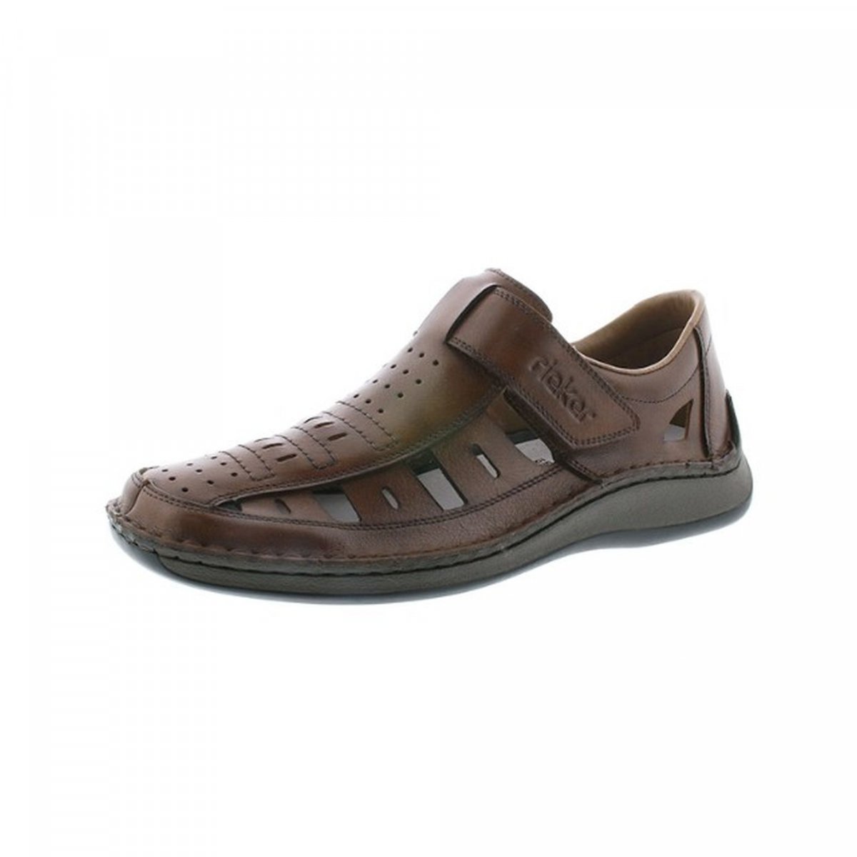 detail Pánské kožené sandály Rieker 05296-25 hnědá