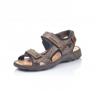 Pánské kožené sandály Rieker 26061-25 hnědá