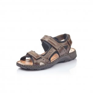 Pánské kožené sandály Rieker 26061-25 hnědá